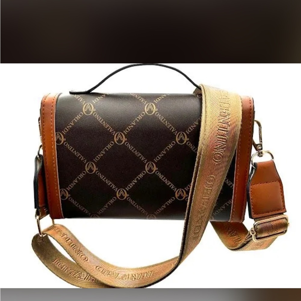 Valentino Orlandi Elegant Brown and Tan Shoulder Bag *NWT* - Picture 4 of 6